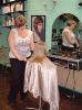 Anna cutting hair
